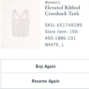 Abercrombie NWT Ribbed Sweater Knit Tank